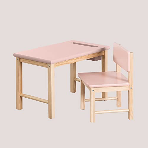 SKLUM Set mit Tisch und Stuhl aus Holz Dakota Kids -