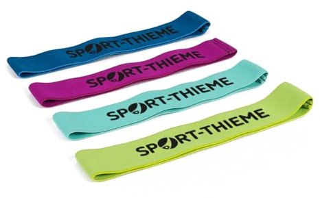Sport-Thieme Elastisches Fitnessband aus Stoff | Flexibles Textilband, Gymnastikband, Widerstandsband | In Vier verschiedenen Zugstärken erhältlich | LxB: 32x5 cm | Nylon, Polyester, Latex