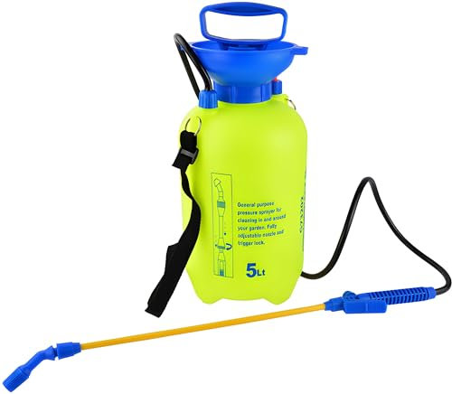 KNM TRADE Drucksprüher 5L – Universeller Handdrucksprüher mit Einstellbarer Düse und ergonomischem Griff