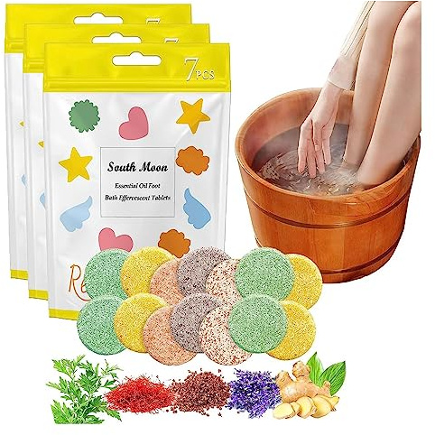 NatureFoot Ätherisches Öl Fußbad Brausetabletten, NatureShape ätherisches Öl, Fußbad, Brausetabletten, natürliche Form, Fußbad, Brausetabletten, 3 Stück