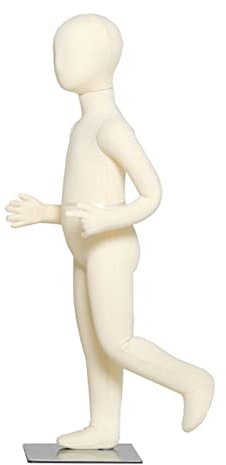 Schaufensterpuppe für 1–14 Jahre altes Kind zum Nähen von Kleidung/Schaufensterauslage/Weihnachtsinstallation, Vollflexible Körper-Kleiderform für Kinder – Ansteckbare Schneiderpuppe (Color : White,