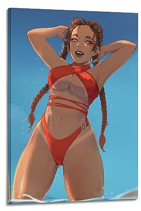 WITIN Gaming Poster Apex Legends Loba Dekorative Leinwand Familie Schlafzimmer Bild Gemälde 50 x 75 cm
