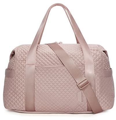 bagsmart Sac De Voyage pour femme, sac weekend femme sac de sport, Essentiels de voyage, grand valise maternité sac d'hôpital pour l'accouchement (rose)