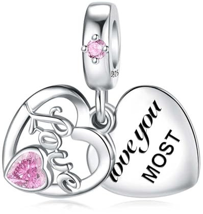 Herz Charms für Pandora Charm, Herz, 925 Sterlingsilber, Geschenk