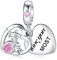 Herz Charms für Pandora Charm, Herz, 925 Sterlingsilber, Geschenk