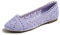 Feversole Round Toe Lace Ballet Crochet Flats,Scarpe comode e Traspiranti da Donna all'Uncinetto Viola Lavanda 38 EU