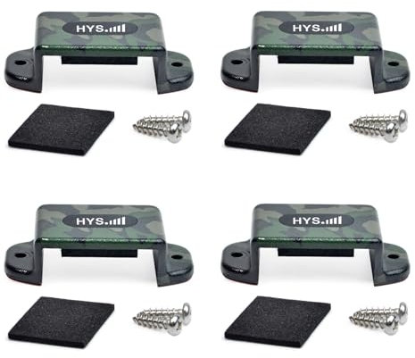 HYS Radio Holder in Car, Handheld Radio Mount Compatible for Motorola Baofeng Yaesu Midland, Any Walkie Talkie with Back Clip (4 Pack, Green)