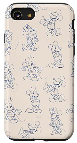 Disney Mickey and Minnie Mouse Retro Vintage Art Reactions Case for iPhone SE (2020) / 7 / 8