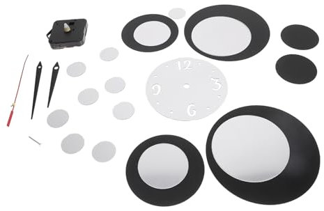 LIFKOME Acryl Spiegel Wanduhr Mit Schwarzem Und Silbernem Kreis Abnehmbare Wandsticker Für Kreative Wohnkultur Und Leicht Zu Installieren