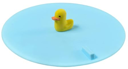Waschbeckenstöpsel aus Silikon, Badewannenstopfen, Abflussstopfen für Küchenspüle, Badezimmer-Ablaufstopfen, Duschablaufstopfen, Waschtisch-Abflussstopfen (blaue Unterseite + gelbe Ente)
