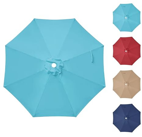 Simple Deluxe Auvent de rechange pour parasol de patio de 2,7 m pour parasol de table de marché et de cour (auvent uniquement), turquoise