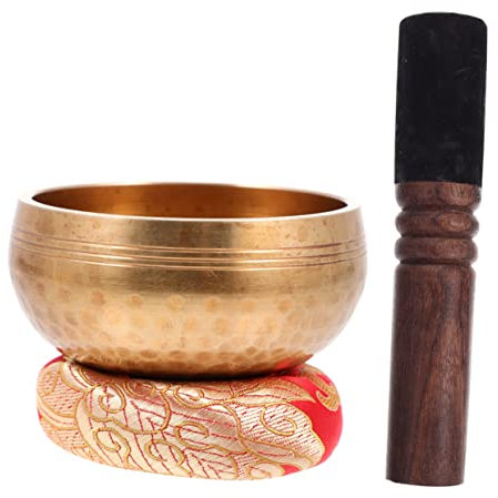 1 juego de cuencos de meditación para yoga, cuencos cantores de yoga, cuenco cantor con mazo, accesorios para cuencos de meditación, cuencos cantores de oración, decoración Zen, cuenco cantor Zen,