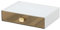 OSteed Spacious Desk Drawers, Stackable Desktop Organizer, Plastic Storage Box for Office, School & Home Supplies (1 Large Drawer, White)