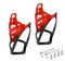 LICIQIC Bike Water Bottle Cage, 2 Pcs Lightweight Bike Bottle Holder, for MTB Road Bicycle, with Screws and disassembly tools (Black-Red)