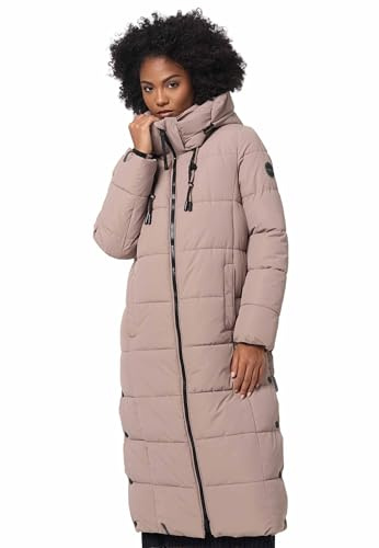 MARIKOO Damen Winterjacke Steppmantel lang gesteppter Mantel Winter Parka Jacke warm B985