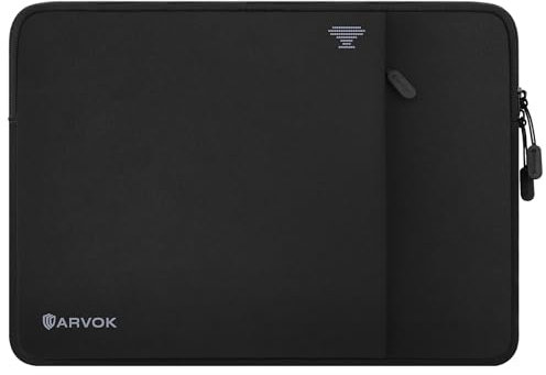ARVOK 15 15.6 16 Inch Laptop Sleeve with Front Pocket, Shockproof 360 Protective Laptop Case Briefcase Handbag, Computer Carrying Bag Compatible with MacBook Air/Pro, Lenovo/HP/Dell/Asus/Acer, Black