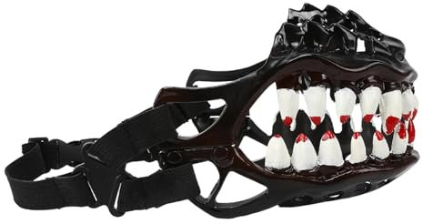 Gruselige Hundeschnauze mit Zähnen, Halloween Hundeschnauze mit Zähnen | Gruseliges Hundekostüm mit großen Zähnen - Spooky Prop für Halloween, verstellbare, witzige -Schnauze,
