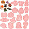 16 Pezzis Set di formine per biscotti di Halloween, set di formine per biscotti in plastica per Halloween Forme 3D per biscotti di Halloween