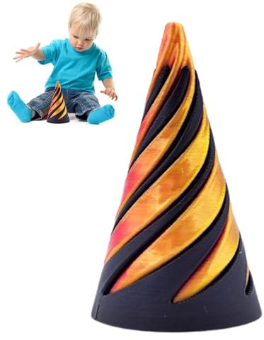 Unmögliche Pyramiden Durchgangsskulptur, Spiralkegel Zappelspielzeug Gedrucktes Spiralkegel Spielzeug Stressabbau-Spielzeug Für Kinder Für Angst Relief