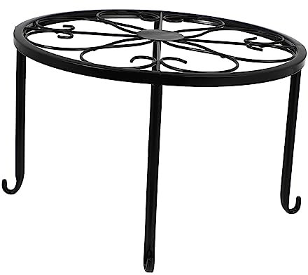 ORFOFE 1 Pc support de pot de fleur décoration extérieure succulentes suculentes semoir à graines tarière de plantation porte-pot décoratif support pour pot de fleurs sur pied Métal Black