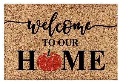 Fall Decoration Halloween Pumpkin Print Doormat, Indoor & Outdoor Non Slip Welcome Carpet Floor Doormats Fashion Letter Printed Halloween Theme Decorative Door Mats Washable Entrance Home Door Mat