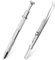 2 PCS Jewelry Pickup Tools, Piercing Ball Grabber with 4 Grippers, Stainless Steel Elbow Tweezers, Self-Locking Tweezers for Grabbing Small Parts