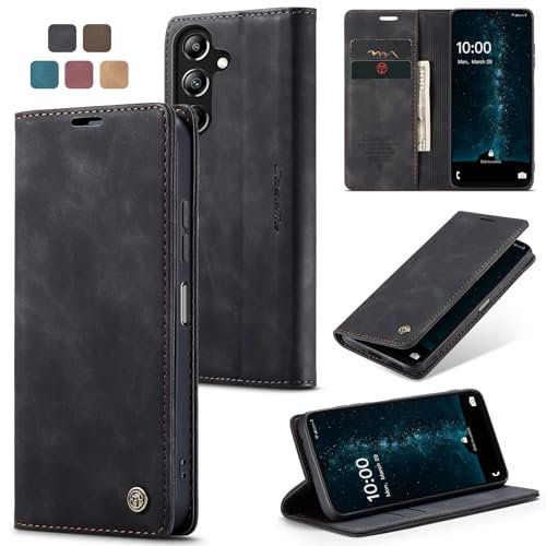 owlhold Handyhülle Samsung Galaxy A16 5G hülle Galaxy A16 klapphülle Premium PU Lederhülle Faltbare Handytasche Schutzhülle Kartenfach Standfunktion hülle Samsung Galaxy A16 5G - Schwarz