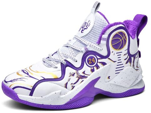 CZHIHANEG Herren-Basketball-Schuhe Herren-High-Top-Basketball-Schuhe, Outdoor-Gummisohlen, Sport Anti-Rutsch, hervorragende Bouncing Training Laufschuhe, Student Basketball Stiefel