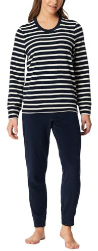 Schiesser Damen Langer Schlafanzug Pyjama Lang Frottee - 180116