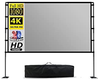 Projektor Leinwand, 100 120-Zoll-Projektor-Stützleinwandständer Anti-Licht for Outdoor-Indoor-Heimkino-Hinterhof-Kino-Reise-Camping(120 inch)