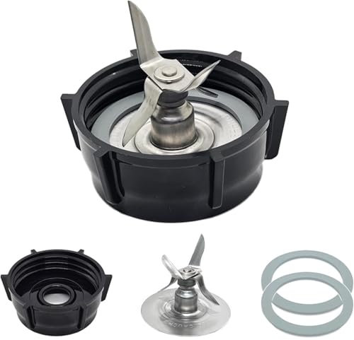 WUPEDI, for Oster, pièces de Rechange for mixeur Blender Lame à Glace avec Capuchon de Base de Pot et Deux Joints toriques en Caoutchouc Kit de rafraîchissement d'accessoires Lame de mixeur en Acier