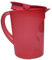 Tupperware Kanne Wasserkrug Milchkanne Pitcher auslaufsicher mit Druckdeckel BPA-frei (rot 3,75 Liter)