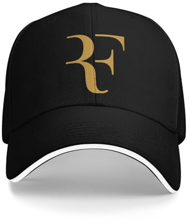 HFGAASSH Baseballmütze Roger Federer Trucker Hut Frühling Golf Kappe Unisex 2024 Casual Outdoor Sonnenschutz Urlaub Sport Geschenke