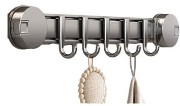 Solido Appendiabiti da Parete in Alluminio Appendiabiti da Parete con Ventosa Appendiabiti da Parete con Gancio Removibile Pratico