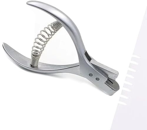Lochzange für Prüfplaketten, 2mm lochzange Papier Edelstahl Muster Notcher Hole Puncher Kerbschnittzange Nähen Zangen für Designer und Schneider Profi- und Heimwerker