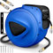 TRESKO® 20m Druckluftschlauch Aufroller automatisch 1/4 Anschluss | Schlauchtrommel Wandschlauchhalter Schlauchaufroller Druckluftschlauch-trommel, Blau