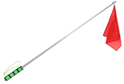 Amagogo Horse Training Flag - Retractable Flagpole Equestrian Training Equipment, Horsemanship Supplies with Bright Competition Flag, Telescopic Pole for Riding Schools, Events & Refereeing