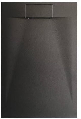 Soho SMC Duschwanne/Duschtasse SlimLine – nur 35 mm flach & rutschfest (Schwarz Matt, 120x80)