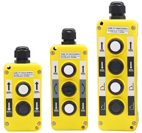 Interruptor de botón de elevación de puerta trasera de camión COB-T1/T2/T3 Control remoto grúa carga descarga operación de ascensor 1 Uds(COB-T3)