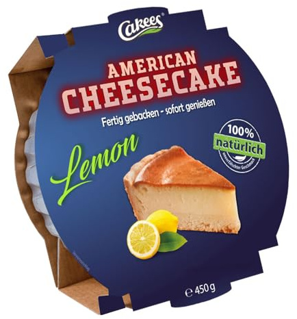 Cakees Frischkäsekuchen Lemon, hergestellt aus 100% natürlichen Rohstoffen (450g)