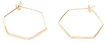 Sechseck-Ohrringe Hexagon ohrringe creolen gold goldene geometrische Minimalistische Geschenk für Frau Brautjungfer Geschenk