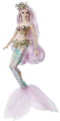 Barbie Sammler Meerjungfrau Enchantress Fantasy Puppe mit rosa und blauen Haaren