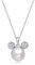 Ailin & Co. Lucky Mickey Mouse Mouse Pendant necklace for women, Made with Swarovski Crystal and Swarovski Pearl, Platinum plating jewellery chain 16“+2 (White)