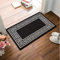 B&B Door Mat Non-Slip Washable Dirt Trapper Floor mat having Indoor Outdoor Utility, Kitchen and large yoga Anti Slip Mats | 50 x 80 cm - Greeky Rug - Black & White