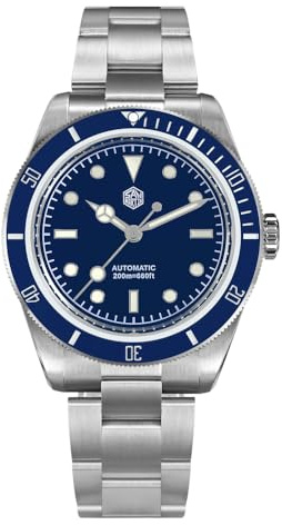 San Martin SN004G 6200 Taucher-Herrenuhren, mechanisch, automatisch, Edelstahl, Saphirglas, 20 ATM, wasserdicht