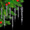 YUE QIN 24 Stück Weihnachtsbaum Eiszapfen Dekorationen Christbaumschmuck Weihnachtsbaum Anhänger Weihnachtsbaumschmuck Weinachten Party Dekoration Ornament zum Aufhängen (Transparente Farbe)