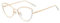 kachawoo Anti Blaulicht Brillen Frauen Optische Halbrahmen Computer Brillen Weibliche Katzenaugen Gläser Metall (white gold frame)