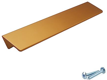 M4TEC Bar Kitchen Cabinet Handles, Kitchen Cupboard Door Handles, Wardrobes and Drawers, Bedroom Furniture Finger Edge Pull Handle Copper. VE8 Series: 64 mm Pack of 10