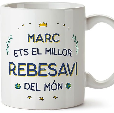 MUGFFINS Tazas Personalizadas para TATARABUELO - En Catalán - Millor del Món - 11 oz / 330 ml - Regalo personalizable original y divertido