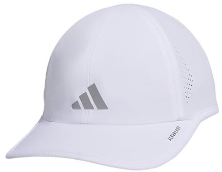 adidas Cappello da Allenamento Superlite 3.0 da Uomo, Bianco/Argento Metallizzato, Taglia Unica